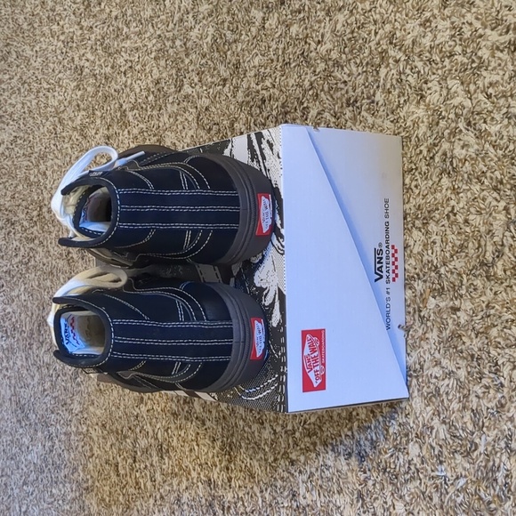 Vans Crockett Decon High Skate Shoes Black Chocolate White Hi Top Mens 7 New - Picture 3 of 7